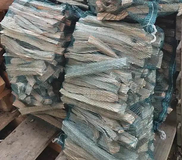 Image of kindling in a mesh bag