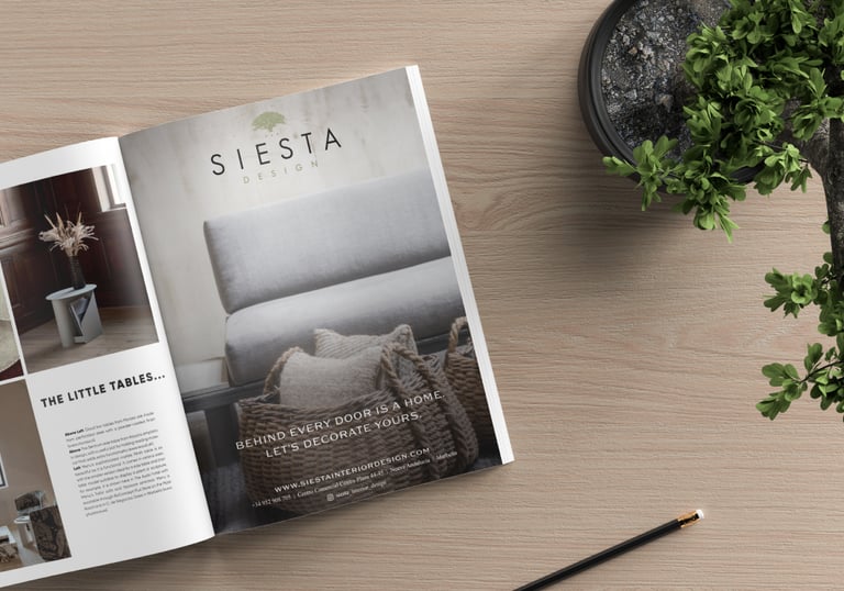 Advertisement for Siesta Design