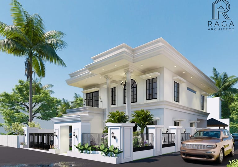 Desain rumah modern klasik raga architect