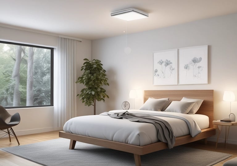 A model house sits on a laptop keyboard. Next to it, a screwdriver and an Allen key are placed, while a hand holds a set of keys, suggesting themes of homeownership and technology.