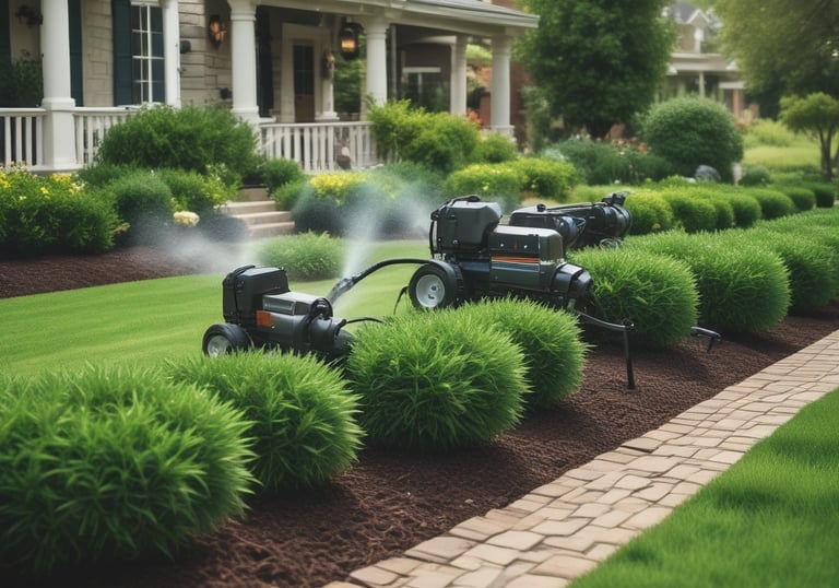 A smart thermostat is mounted on a wall, displaying the temperature set to 69 degrees. The device has a modern, sleek design with a black faceplate surrounded by a white circular backplate. Various sensor icons and settings are visible on its digital display.