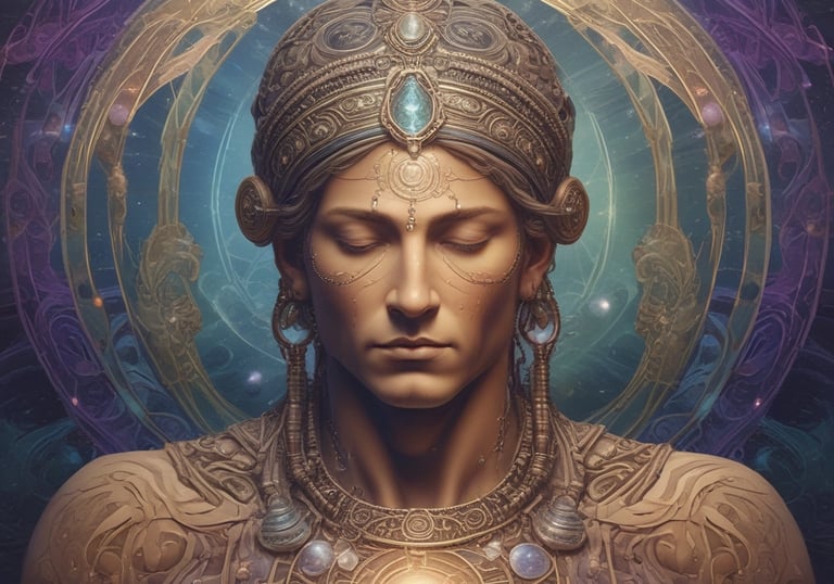 Neon signs for a psychic studio and jewelry mart are displayed at night. The psychic studio sign features bright neon lights with the words 'Palm Cards' and 'Psychic Readings', along with iconic images like a hand and a crescent moon. Below it, a jewelry shop sign is visible.