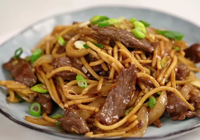 Super Tender Mongolian Beef… With Noodles!