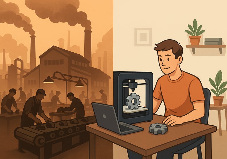 3D printing evolution of production,start production from your home,new age of production 