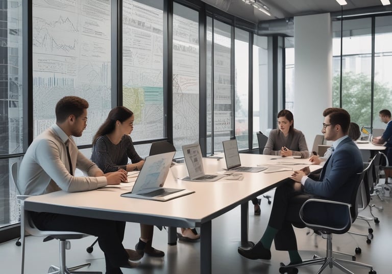 A professional translator working on a document.