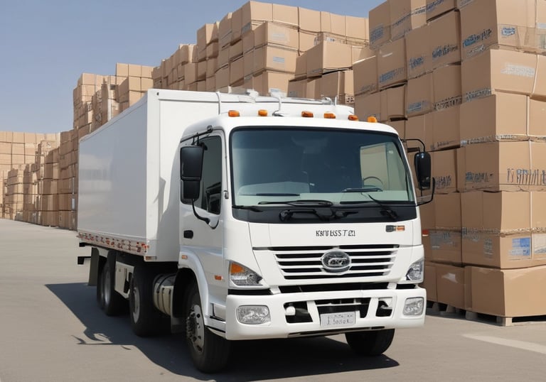 Luxel delivery van parked outside a modern home with packages ready to unload.