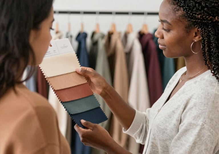 a restaurant with a long table and red chairs
