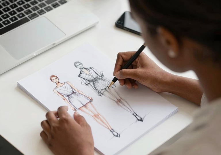 a woman sitting at a desk with a laptop and a phone