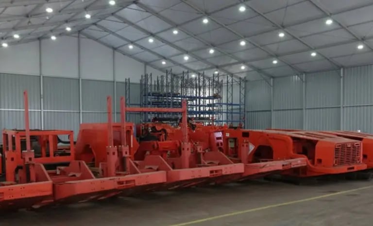 Industrial A-frame tent with aluminum alloy frame for warehouse storage