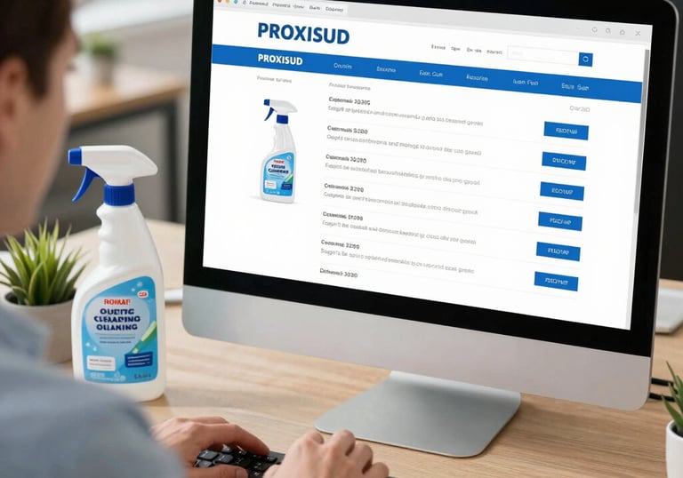 Close-up of hands filling out a professional order form on a tablet.