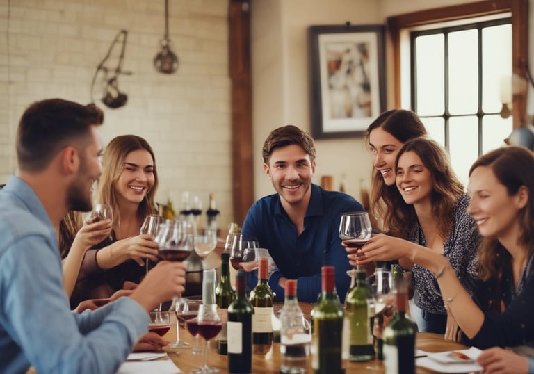 Close-up of handmade crafts displayed on a wooden table with natural light.