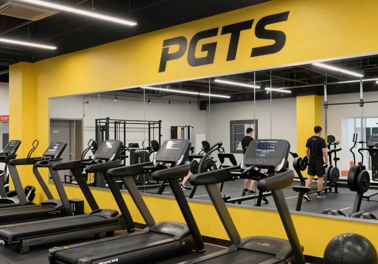 Bright gym entrance with bold signage highlighting a special enrollment discount.