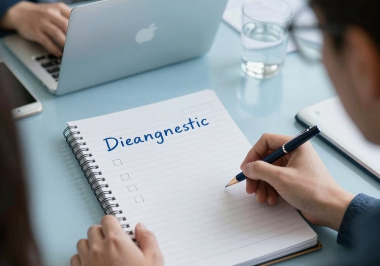 A professional consultant discussing business strategy with a client in a modern office.