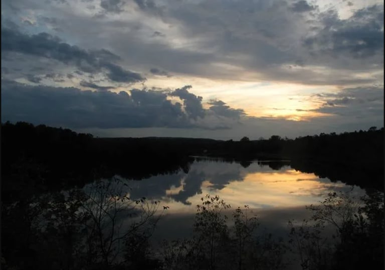 September sunset from the East shore of Lake Paran (Credit: northbennington.org)