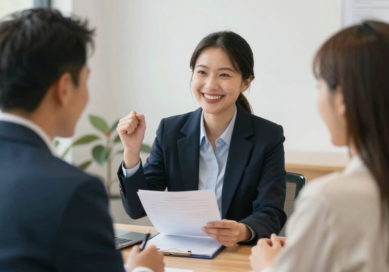 Close-up of hands signing mortgage documents with a supportive broker nearby.