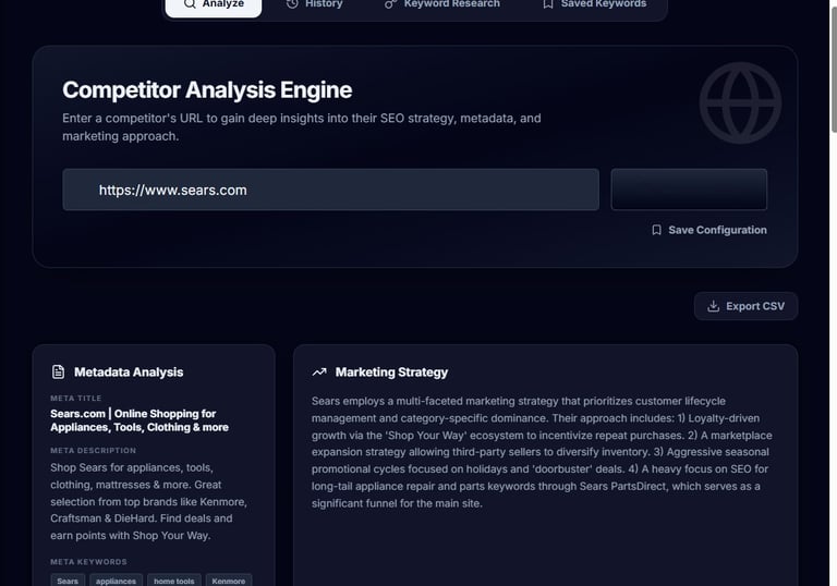 "Competitor SEO Audit & Analysis"