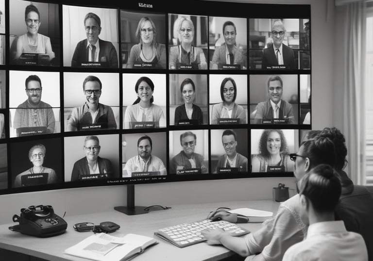 Close-up of hands typing on a laptop with branding notes nearby.