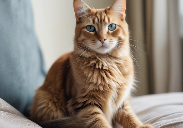 A smiling pet sitter gently feeding a cheerful golden retriever in a cozy living room.