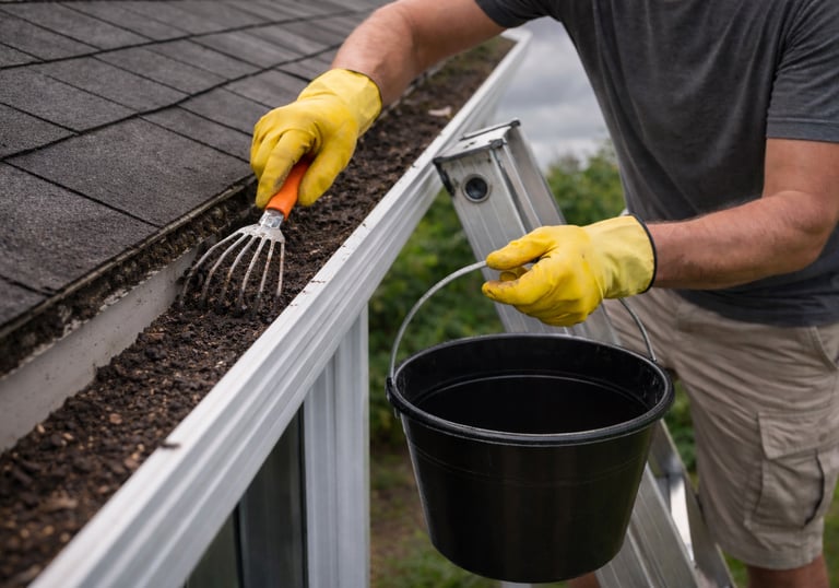 Cleaning gutters