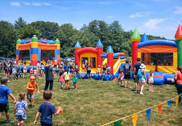 bounce houses at fair