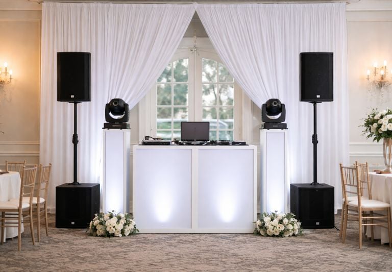 Pro DJ system at wedding