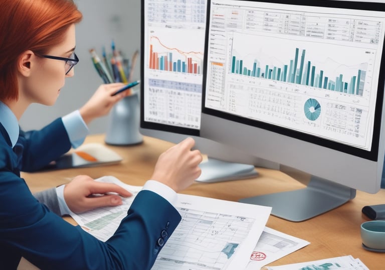 A group workshop where team members learn Excel and business intelligence tools.