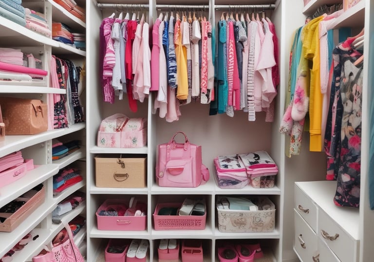 A beautifully organized walk-in closet featuring luxury storage solutions and soft lighting.