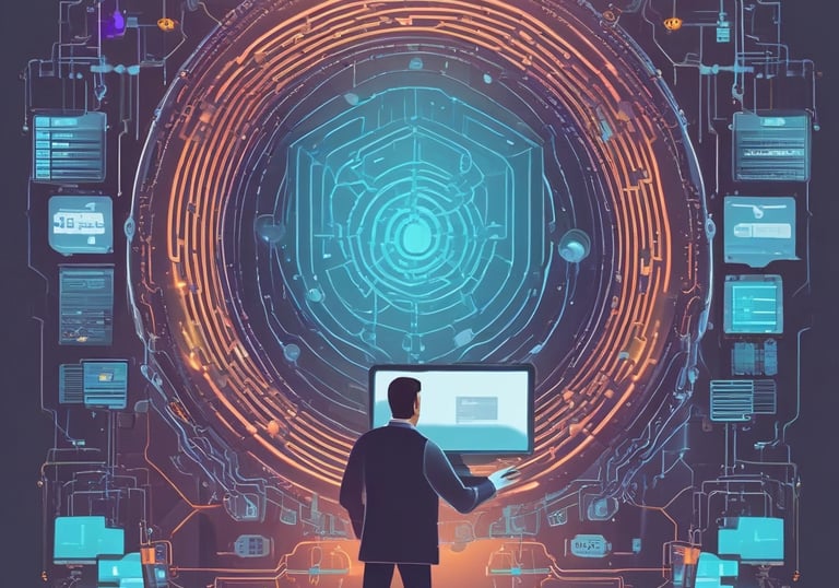 Minimalist code snippet on a black background representing curriculum development.