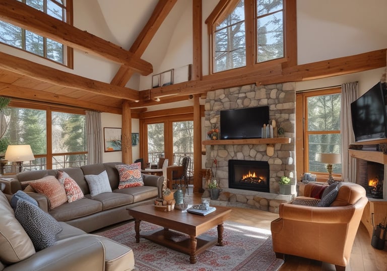 A modern family home's redesigned open space with neutral palette and natural light.