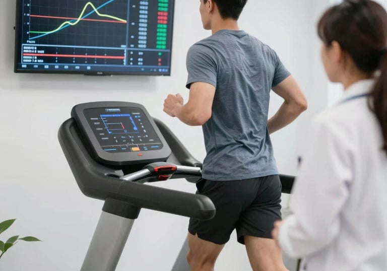 Close-up of a custom orthotic being fitted into a running shoe.