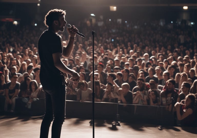 Fans engaging with music charts and artist profiles on a sleek digital platform.