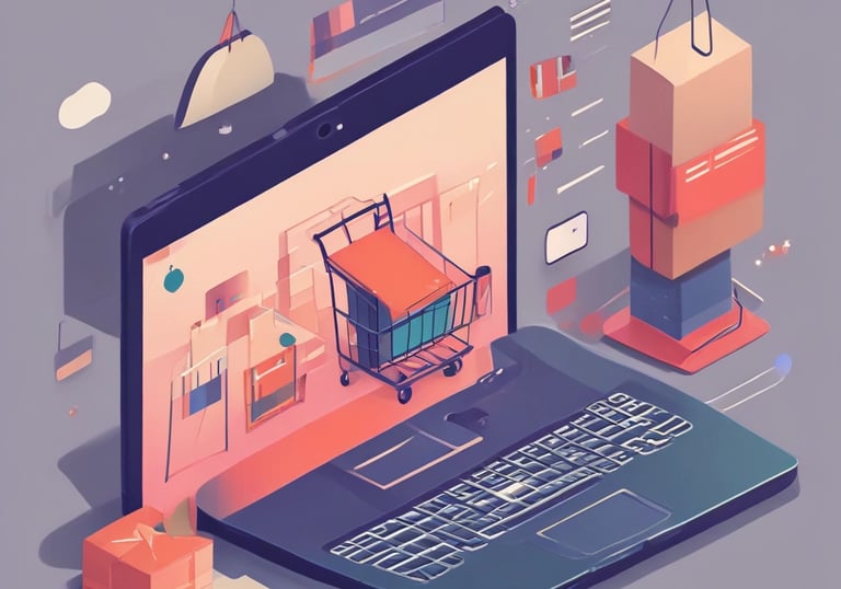 Fashion clothes made from natural fibers hanging neatly in a bright boutique.