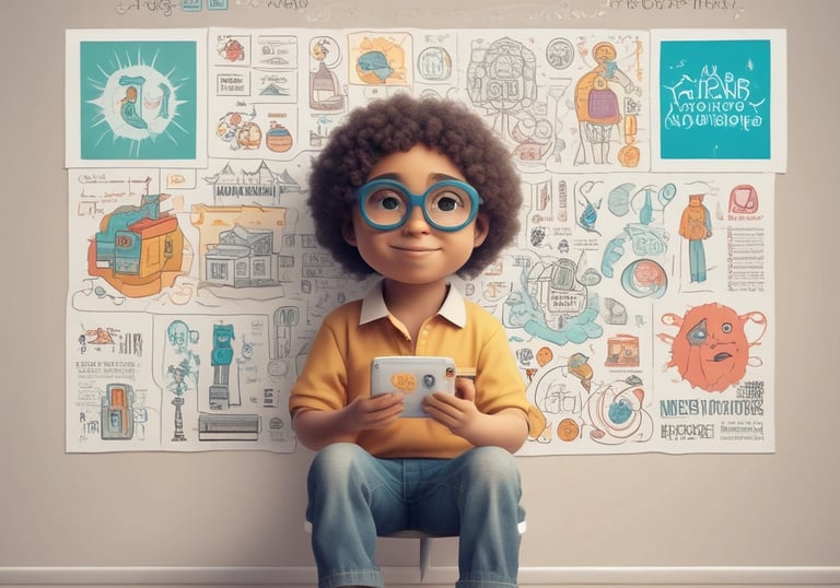 A glowing neural network map pulsing with electric blue and magenta nodes against a deep cosmic purple background.