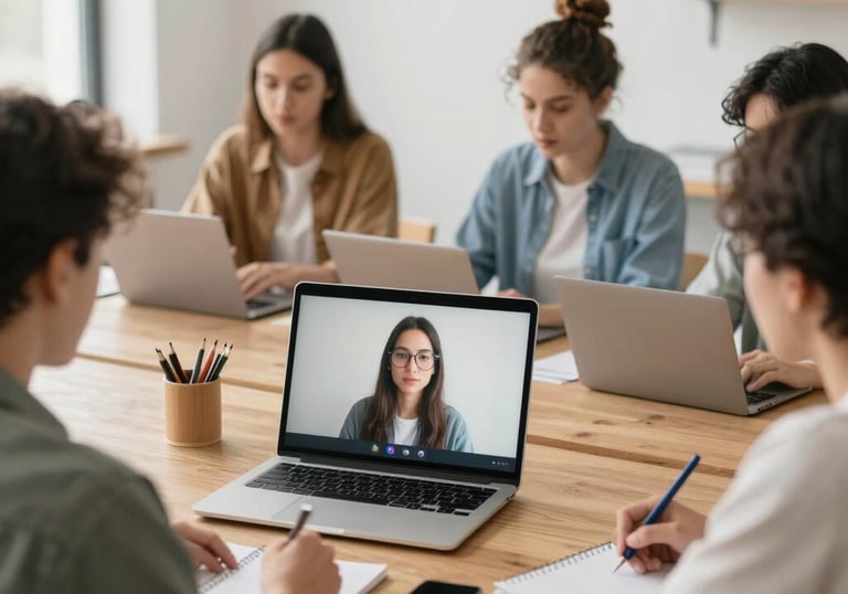 A cozy study space with English books and a notebook ready for learning.