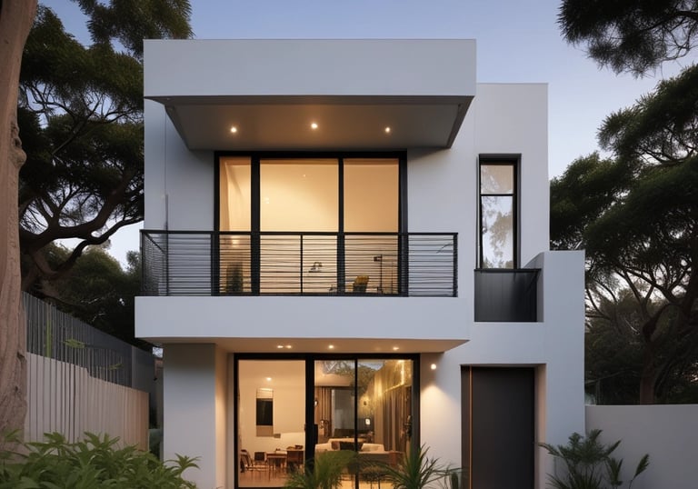 Interior view of a spacious double-storey home featuring natural light and quality finishes.