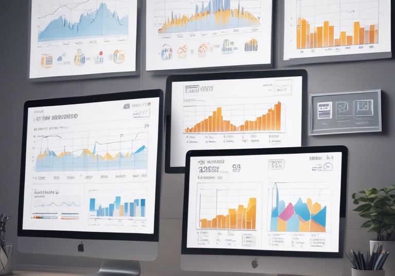 A smiling influencer filming a vibrant product showcase in a stylish studio setting.