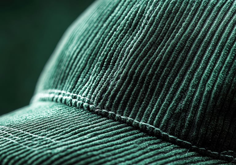 casquette velours vert