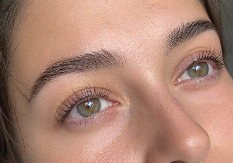 Soins cils et sourcils réalisés à l’institut Fée Pour Vous à Roquefort près d’Agen
