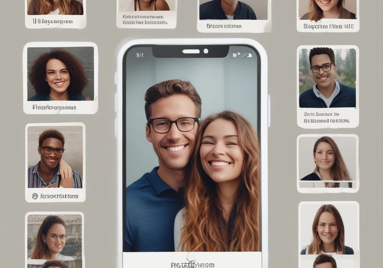 A classic couple meeting in a softly lit, elegant café.