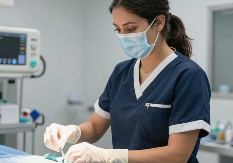 a man riding a skateboard down a street next to tall buildings