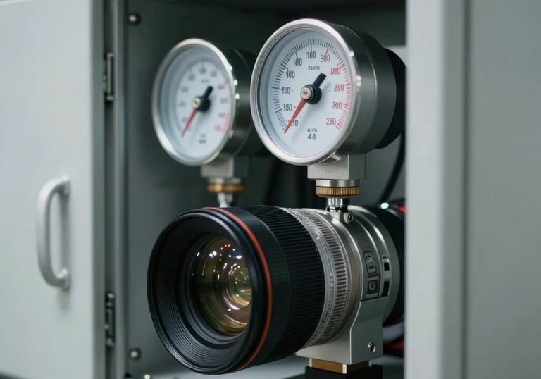 Detailed shot of temperature-controlled storage units for pharmaceutical logistics, emphasizing reliability and professional grade equipment.