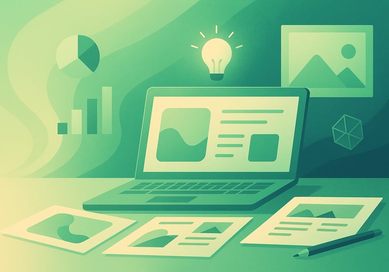 a laptop computer sitting on a desk with a laptop and papers