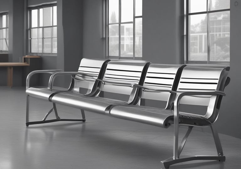 A modern office setup featuring ergonomic desks and chairs crafted by Vishal Enterprises.