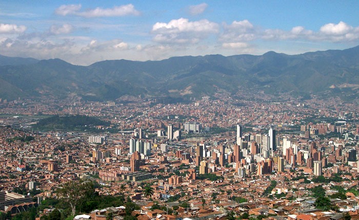 Panoramic view of Medellin Colombia