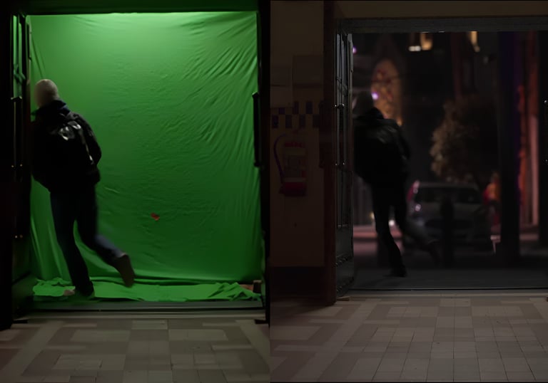 Green screen compositing for film and commercials