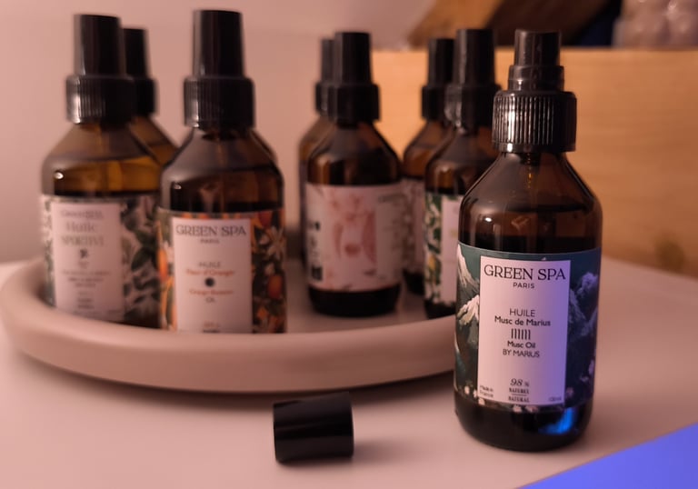 huiles de massage green spa