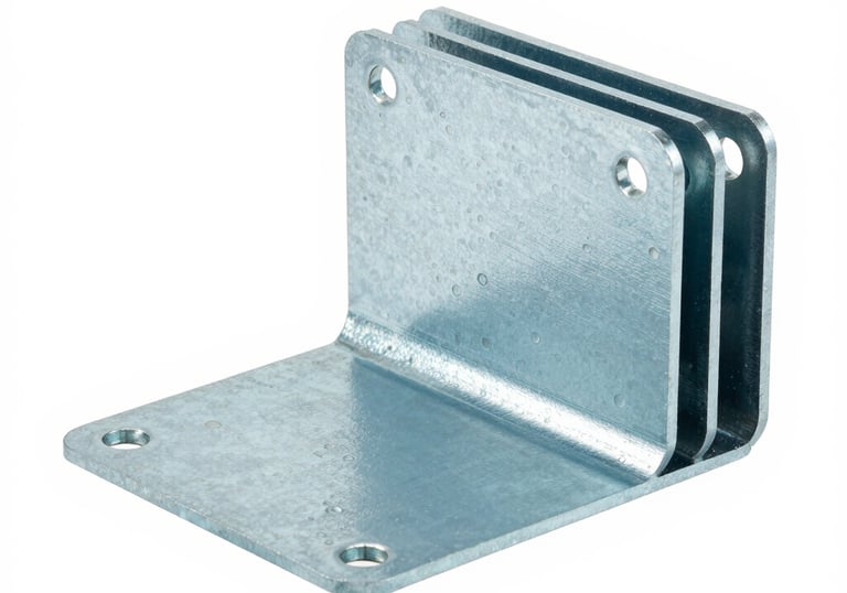 Finished metal parts neatly arranged, showcasing smooth edges and clean cuts.