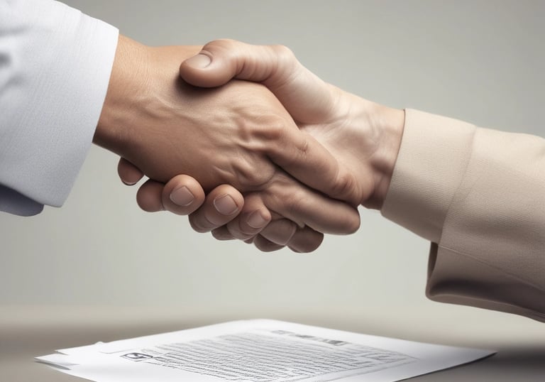 A plowed field borders a blooming, yellow field.