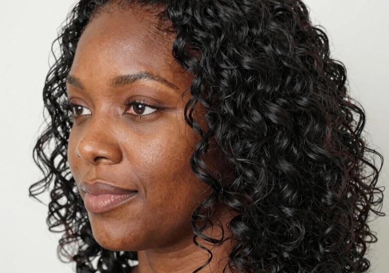 Elegant dreadlocks styled with colorful beads and accessories in a sunlit salon.