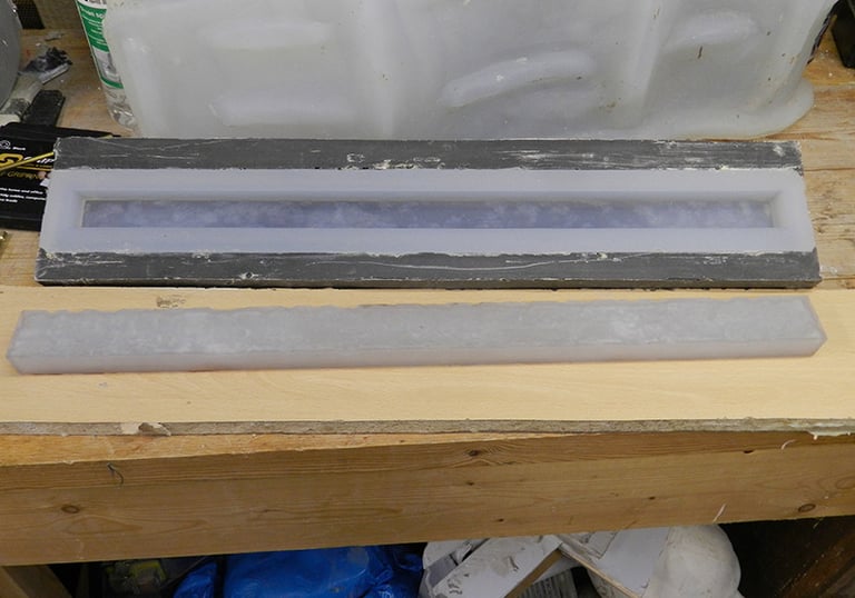 Silicone mould created from a 3D printed master for professional casting services